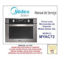 Manual Técnico Serviço Forno Micro Ondas Midea Myac72 45l  comprar usado  Brasil 