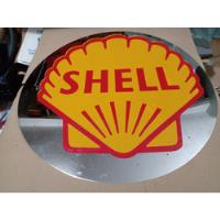 Placa Propaganda De Postos Shell Em Metal Espelhado 52 Cms D comprar usado  Brasil 
