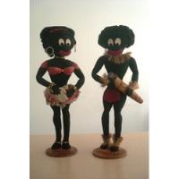A2788 Antigos Bonecos De Dançarinos Africanos, Em Tecido, Me comprar usado  Brasil 