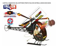 Adesivo Completo Cortado Helicóptero Preto Falcon - Estrela comprar usado  Brasil 