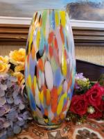 Vaso Mesclado Colorido Murano-lindo- comprar usado  Brasil 