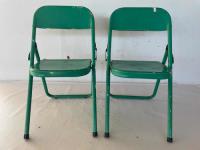 Cadeira De Lata Infantil Verde 2 Unidades Usado comprar usado  Brasil 