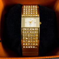 Relógio De Pulso Zero Dourado Com Strass, usado comprar usado  Brasil 
