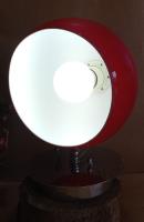 Luminaria Mesa Escritorio Vermelho E Branco Base Cromada, usado comprar usado  Brasil 
