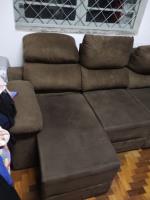 sofa retratil suede comprar usado  Brasil 
