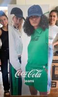 Placa Coca Cola Jeans Antiga Original Usada Loja Vitrine  comprar usado  Brasil 
