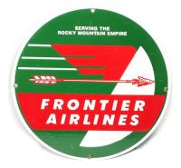 Usado, Placa Esmaltada Frontier Airlines Ande Rooney's Made In Usa comprar usado  Brasil 