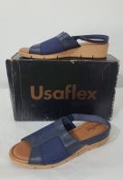 Sandália Usaflex Azul Marinho No 38 Bonita Original Confort comprar usado  Brasil 