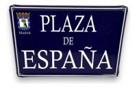 Placa Esmaltada Madrid Plaza De España, usado comprar usado  Brasil 