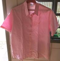 Camisa Social Rosa, Bordada, Algodão, Mangas Curtasg+ Brinde, usado comprar usado  Brasil 