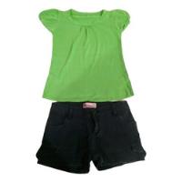 Conjunto Infantil Menina Caedu Shorts Tam 14  E Camiseta G comprar usado  Brasil 