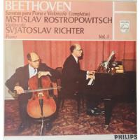 Lp Beethoven - Sonatas Para Piano E Violoncelo  Mstislav Ros comprar usado  Brasil 