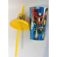 Transformers 500 Ml Garrafa Squeeze C/tampa Bico E Canudo comprar usado  Brasil 
