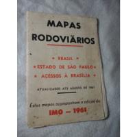 Mapa Rodoviario Imo De 1961 São Paulo- Brasilia   comprar usado  Brasil 