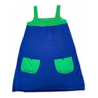 Vestido Infantil Azul / Verde - Tam M comprar usado  Brasil 
