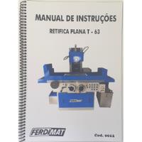 Manual Da Retifica Plana Ferdimat T-63 Cod0012 comprar usado  Brasil 