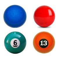 Usado, Kit 4 Bolas Bilhar Azul, Vermelha, Verde Nº6 E Laranja Nº13 comprar usado  Brasil 