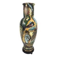 Antigo Vaso Porcelana Tasca Oriental Gueixa 44cm, usado comprar usado  Brasil 