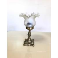 Abajour/luminária Em Bronze E Cúpula Vidro Decorado comprar usado  Brasil 