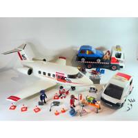 Playmobil 5207 Mega Set Transporte Resgate Avião Ambulancia, usado comprar usado  Brasil 