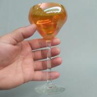 Usado, Taça Antiga Cálice Alto Carnival Glass Amberina Iridescente comprar usado  Brasil 