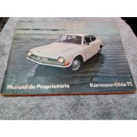 Manual Proprietário Vw Karmann Ghia Tc Original D'época - comprar usado  Brasil 