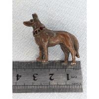 Usado, Broche Antigo Cachorro Cão Pastor Alemão Bronze 3,5cm 9fotos comprar usado  Brasil 
