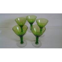 Mini Taças Para Vinho Ou Licor Em Vidro Lapidado Verde comprar usado  Brasil 