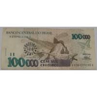 Cédula 100.000 Mil Cruzeiros - Carimbado 100 Cruzeiros Reais comprar usado  Brasil 