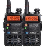 Rádio Comunicador Ht Dual Band Uhf Vhf Uv-5r Fone Ptt 2pçs. comprar usado  Brasil 