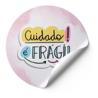 120 Tag Etiquetas Adesivo Cuidado Produto Frágil Selo Flores comprar usado  Brasil 