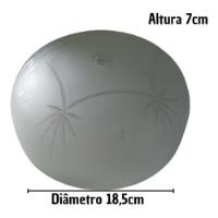 Plafon Sobrepor Antigo Repor Vidro Fosco Lapidado - 18,5cm comprar usado  Brasil 