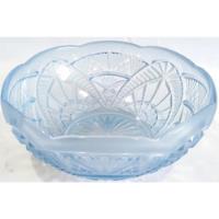 Usado, Travessa Bowl Saladeira Vidro Azul Com Desenhos 20x8cm comprar usado  Brasil 