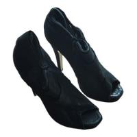 Sandália Tipo Bota Open Boot Feminino Salto Fino Com Ziper, usado comprar usado  Brasil 