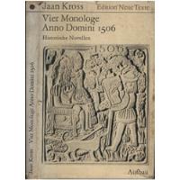 Vier Monologe Anno Domini 1506, usado comprar usado  Brasil 