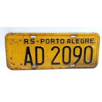 Placa De Carro Rs Porto Alegre Ad 2090 Antiga Frete 20,00 comprar usado  Brasil 