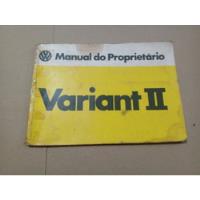 Manual Proprietário Variant Ii 78 1978 Original Volkswagen  comprar usado  Brasil 