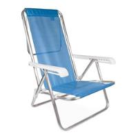 Cadeira De Praia Vira Espreguiçadeira Piscina Alumínio Mor, usado comprar usado  Brasil 