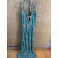 Vestido De Festa Azul Tiffany Longo Com Cristais Swarovski comprar usado  Brasil 
