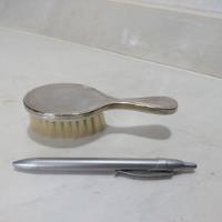 Escova Metal Banho Prata Antiguid Cerdas Nylon 12x4x3cm 40g comprar usado  Brasil 