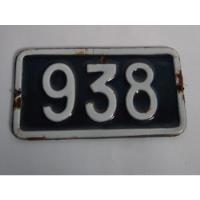 Antiga Placa Residencial Ágata Auto Relevo - Número 938 comprar usado  Brasil 