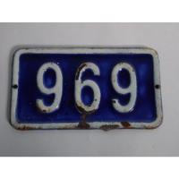 Antiga Placa Residencial Ágata Auto Relevo - Número 969 comprar usado  Brasil 