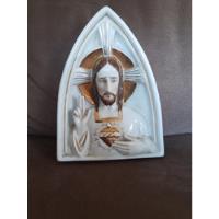 Usado, Bibelô Porcelana Antiga Sagrado Coração De Jesus Leia Anunci comprar usado  Brasil 