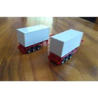 2 Miniaturas Carreta Container Para 20 Pés, usado comprar usado  Brasil 