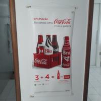 Banner Promocional Coca Cola - Nomes Ju Bia Rafa Bru comprar usado  Brasil 