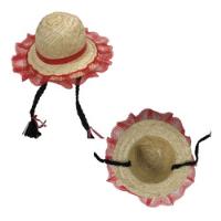 Usado, Chapéu Palha Infantil Rendado Trancinhas Festa Junina - 5 Un comprar usado  Brasil 