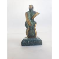 Estatueta Tocador Violoncelo Em Bronze E Base Em Corian -9cm comprar usado  Brasil 