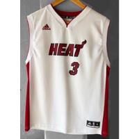 Regata adidas Miami Heat Home Wade Xl - Basquete Original comprar usado  Brasil 