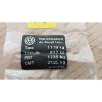 Etiqueta Adesivo Carga Volkswagen Saveiro G5 G6 (5u7010716l) comprar usado  Brasil 
