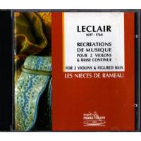 Cd Leclair Recreations De Musique For 2 Violins Figured Bass, usado comprar usado  Brasil 